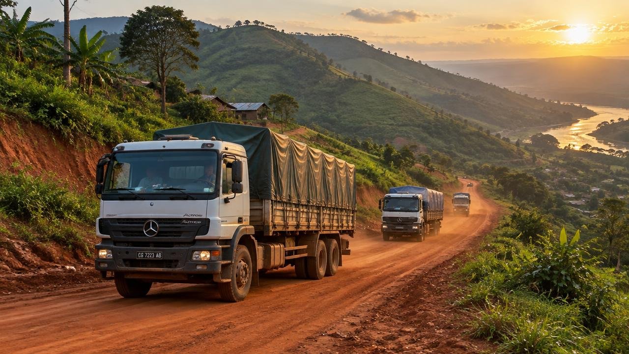Camions logistiques en RDC